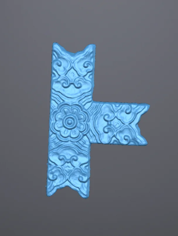 3D scanned soffit piece